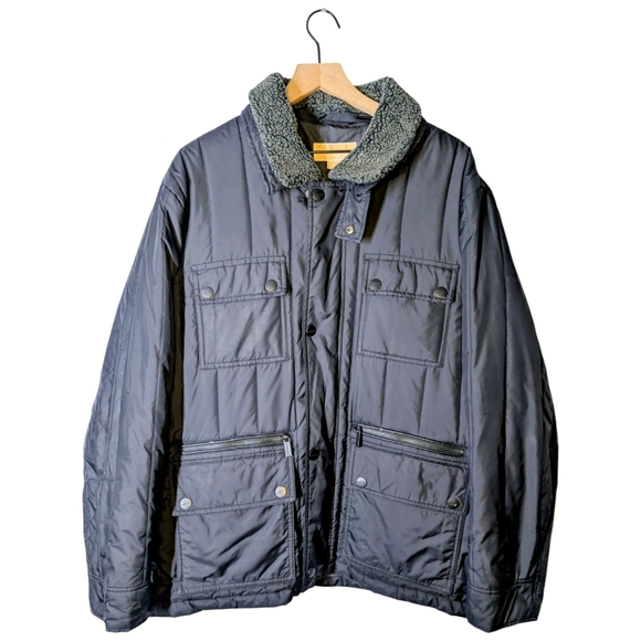 Michael Kors Other - Michael Kors Dark Gray Quilted Jacket with Shearling Collar